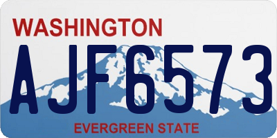 WA license plate AJF6573