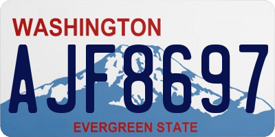WA license plate AJF8697