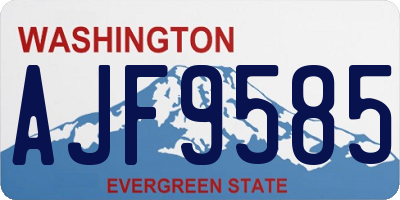 WA license plate AJF9585