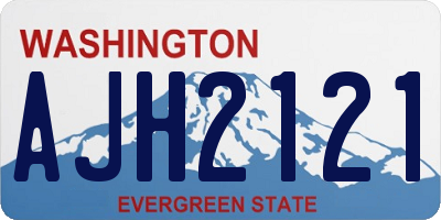 WA license plate AJH2121