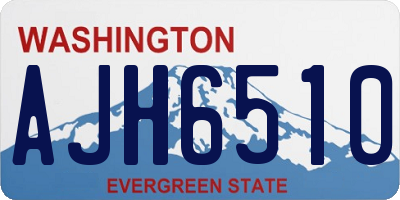 WA license plate AJH6510