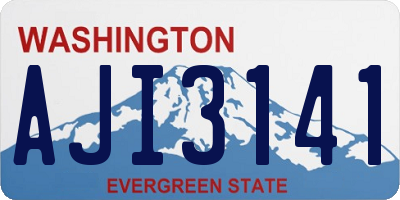 WA license plate AJI3141