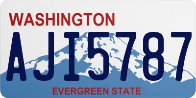 WA license plate AJI5787
