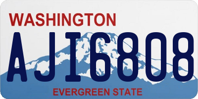 WA license plate AJI6808
