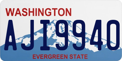 WA license plate AJI9940
