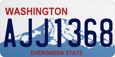 WA license plate AJJ1368