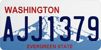 WA license plate AJJ1379