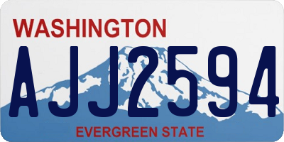 WA license plate AJJ2594