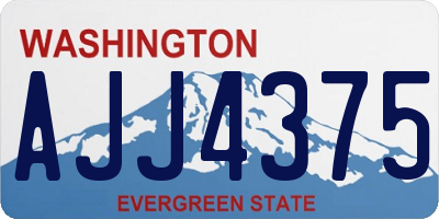 WA license plate AJJ4375