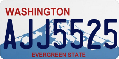 WA license plate AJJ5525