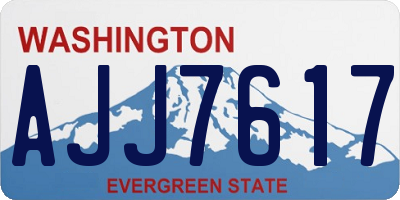 WA license plate AJJ7617