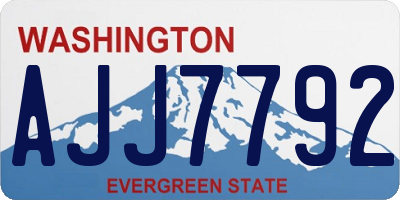 WA license plate AJJ7792