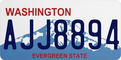 WA license plate AJJ8894