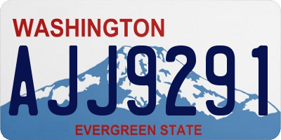 WA license plate AJJ9291