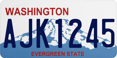 WA license plate AJK1245