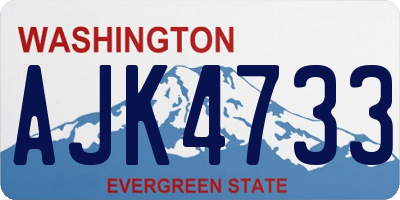 WA license plate AJK4733
