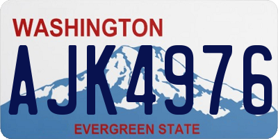 WA license plate AJK4976