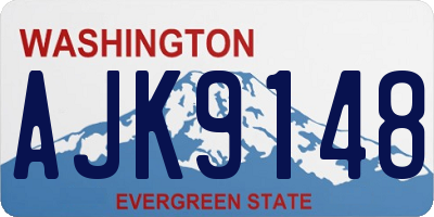 WA license plate AJK9148