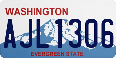 WA license plate AJL1306