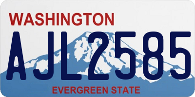 WA license plate AJL2585