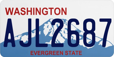 WA license plate AJL2687