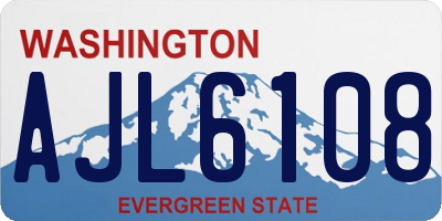 WA license plate AJL6108