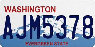 WA license plate AJM5378