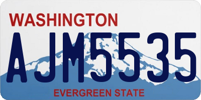 WA license plate AJM5535