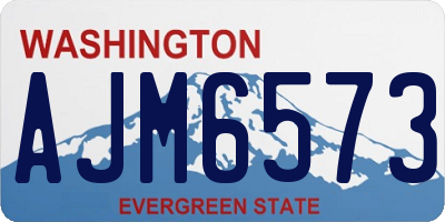 WA license plate AJM6573
