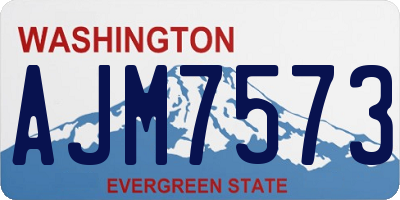 WA license plate AJM7573