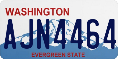 WA license plate AJN4464