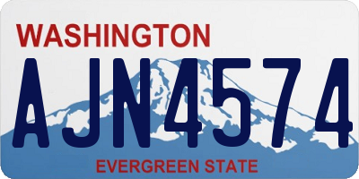 WA license plate AJN4574