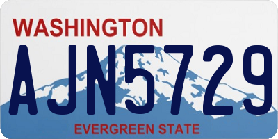 WA license plate AJN5729
