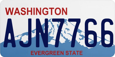 WA license plate AJN7766