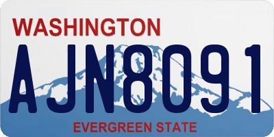 WA license plate AJN8091