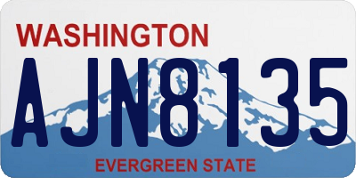 WA license plate AJN8135