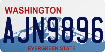 WA license plate AJN9896