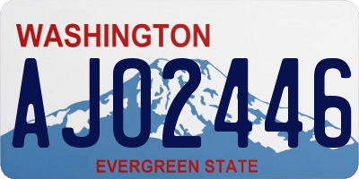 WA license plate AJO2446