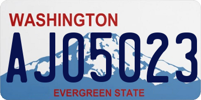 WA license plate AJO5023