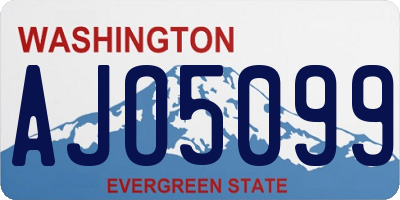 WA license plate AJO5099