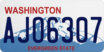 WA license plate AJO6307