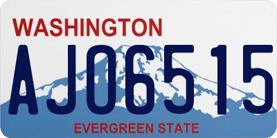 WA license plate AJO6515