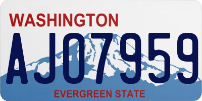 WA license plate AJO7959