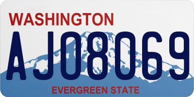 WA license plate AJO8069