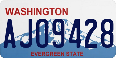 WA license plate AJO9428