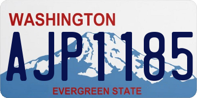 WA license plate AJP1185