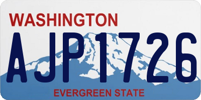 WA license plate AJP1726