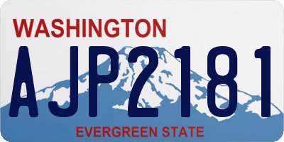 WA license plate AJP2181