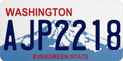 WA license plate AJP2218
