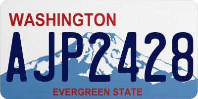 WA license plate AJP2428